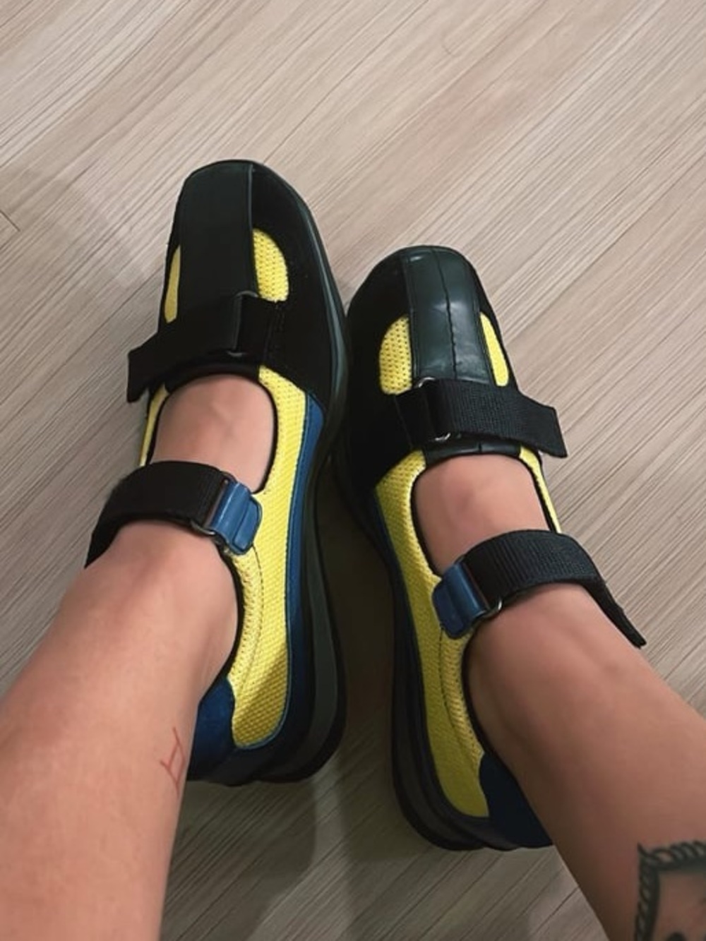 RARE Prada Sport Vintage 2 Strap Nylon Mary Jane Sneakers 1982 size 38